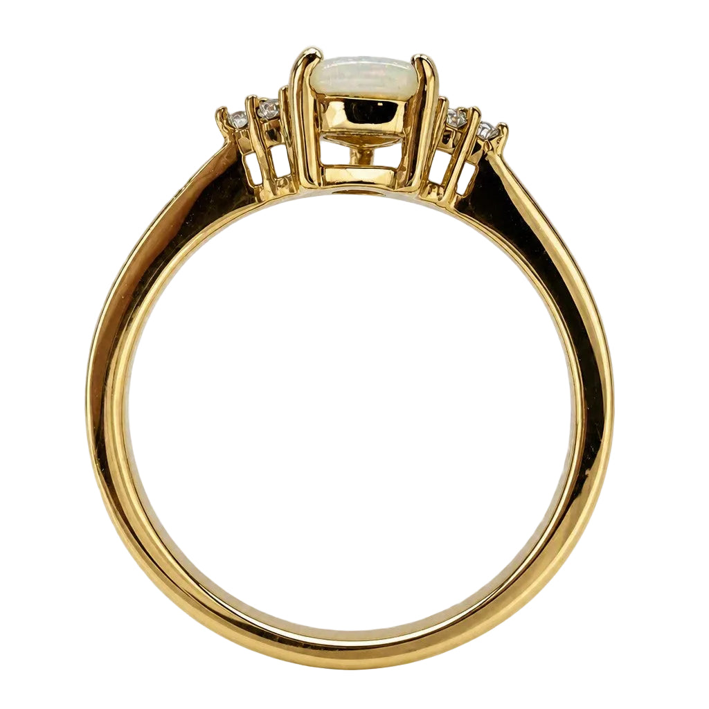 14K Yellow Gold Pear-Shaped Opal Ring