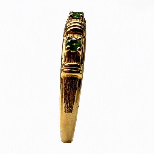 14K Yellow Gold Tsavorite Ring