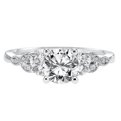 Contemporary Diamond Engagement Ring - Warwick Jewelers