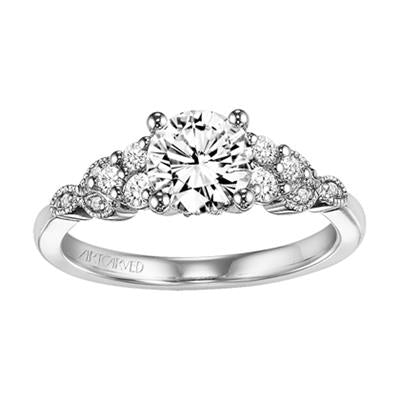 Contemporary Diamond Engagement Ring - Warwick Jewelers