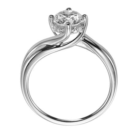 Contemporary Twist Solitaire Engagement Ring - Warwick Jewelers