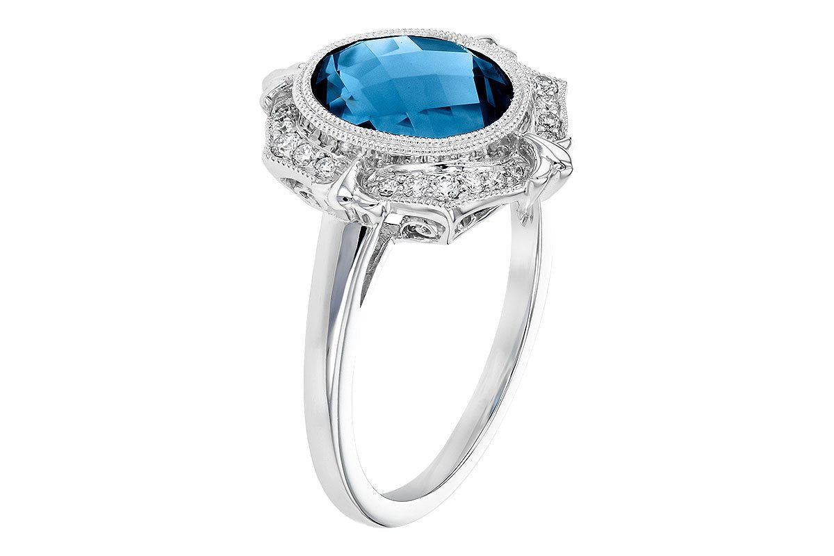 Milgrain London Blue Topaz Ring - Warwick Jewelers