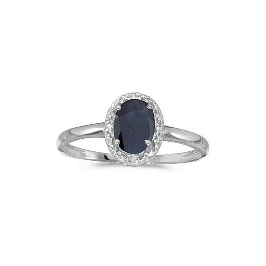 Oval Sapphire Illusion Set Ring - Warwick Jewelers