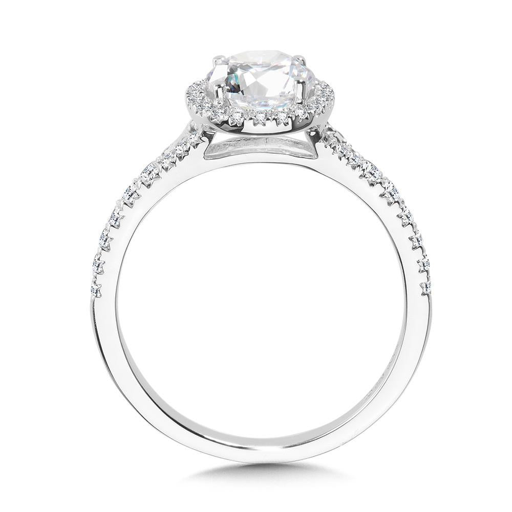 Round Split Shank Halo Engagement Ring - Warwick Jewelers