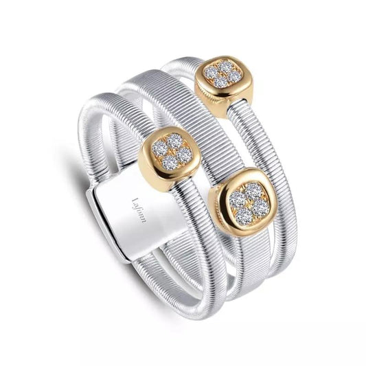 Simulated Diamond and Platinum Plated Ring - Warwick Jewelers