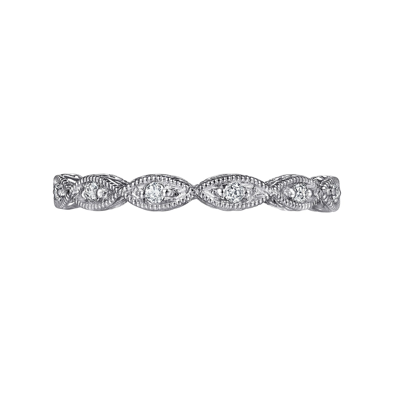 Stackable 14K White Gold Diamond Stackable Ring - Warwick Jewelers