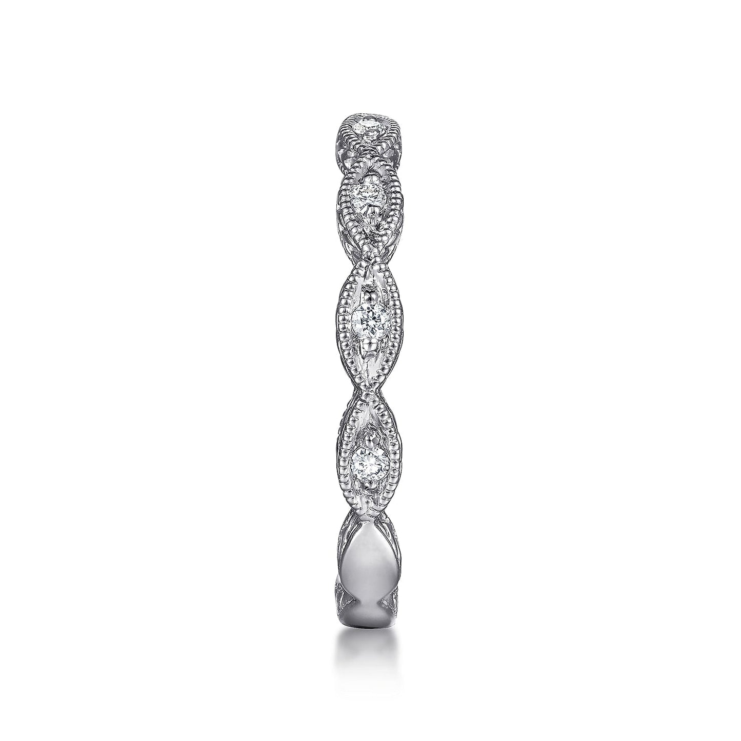 Stackable 14K White Gold Diamond Stackable Ring - Warwick Jewelers