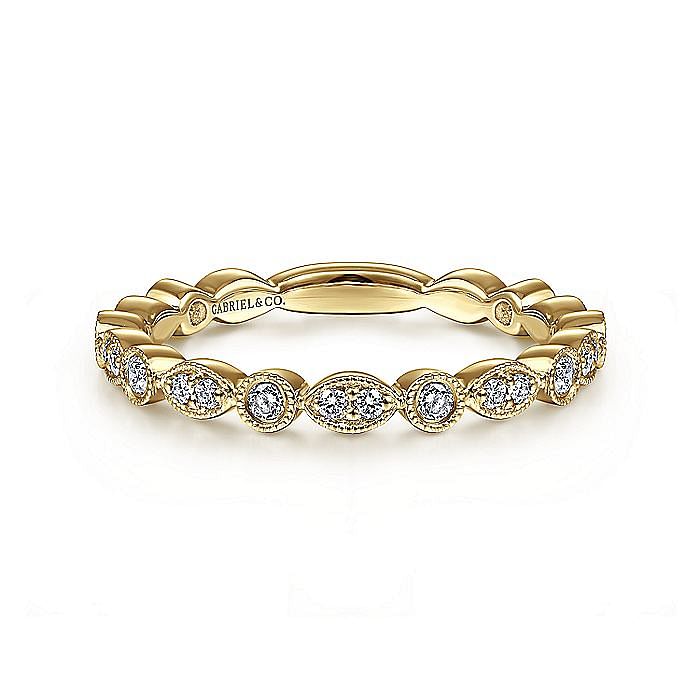 Stackable Ring in 14k Gold with Diamonds - Warwick Jewelers