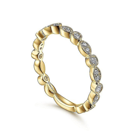 Stackable Ring in 14k Gold with Diamonds - Warwick Jewelers
