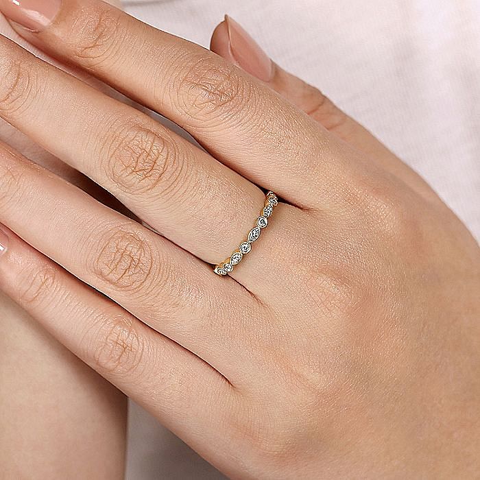 Stackable Ring in 14k Gold with Diamonds - Warwick Jewelers