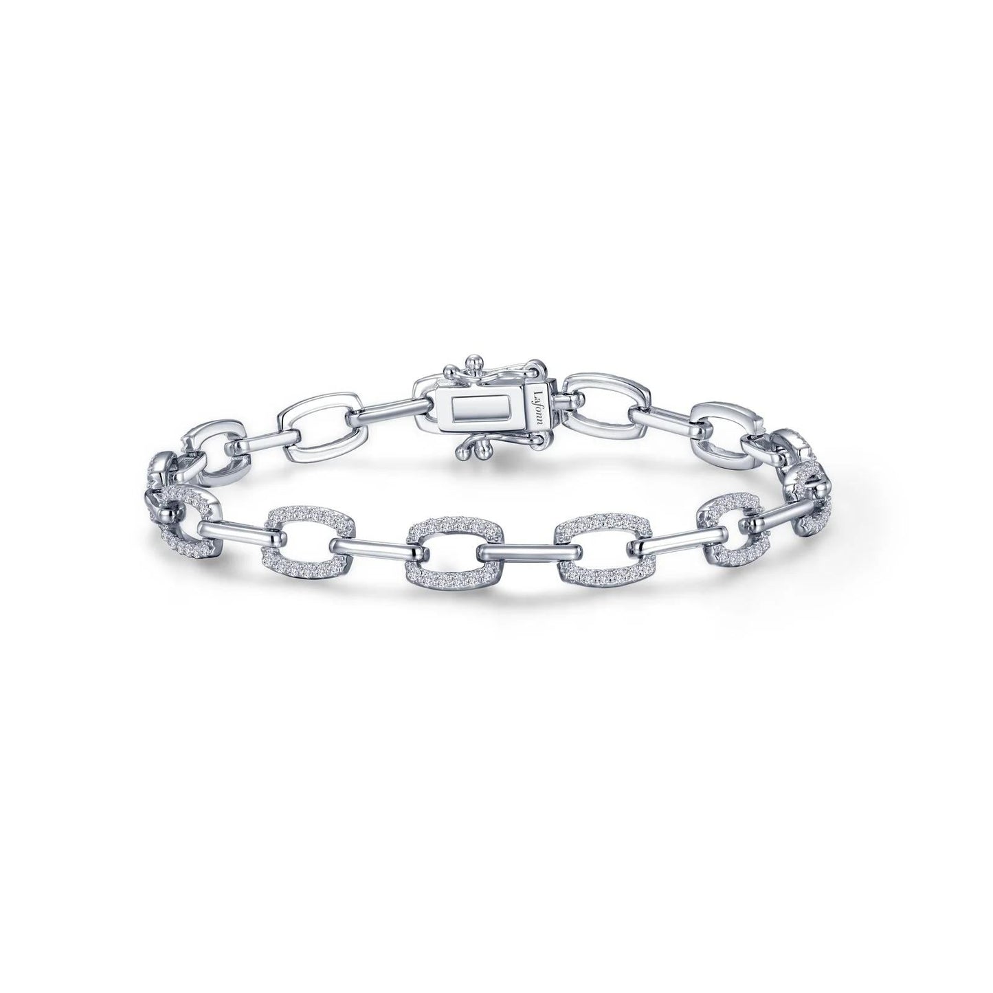 Sterling Silver Alternating Link Bracelet - Warwick Jewelers