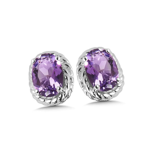 Sterling Silver Amethyst Earrings - Warwick Jewelers