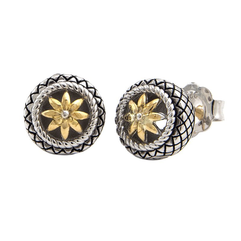 Sterling Silver and 18k Yellow Gold Enamorada Earrings - Warwick Jewelers