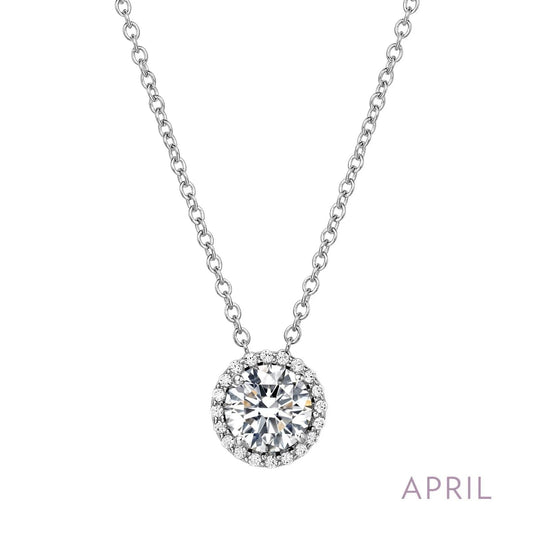 Sterling Silver April Birthstone Necklace - Warwick Jewelers