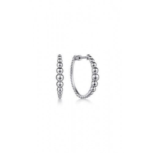 Sterling Silver Bujukan 25mm Classic Hoop Earrings - Warwick Jewelers