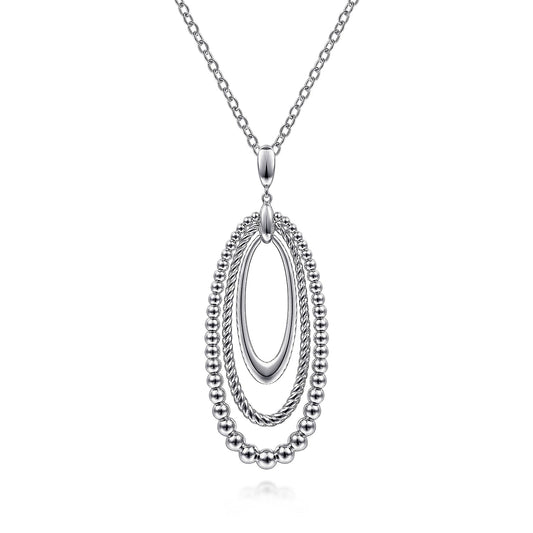 Sterling Silver Bujukan and Rope Circle Pendant Necklace - Warwick Jewelers