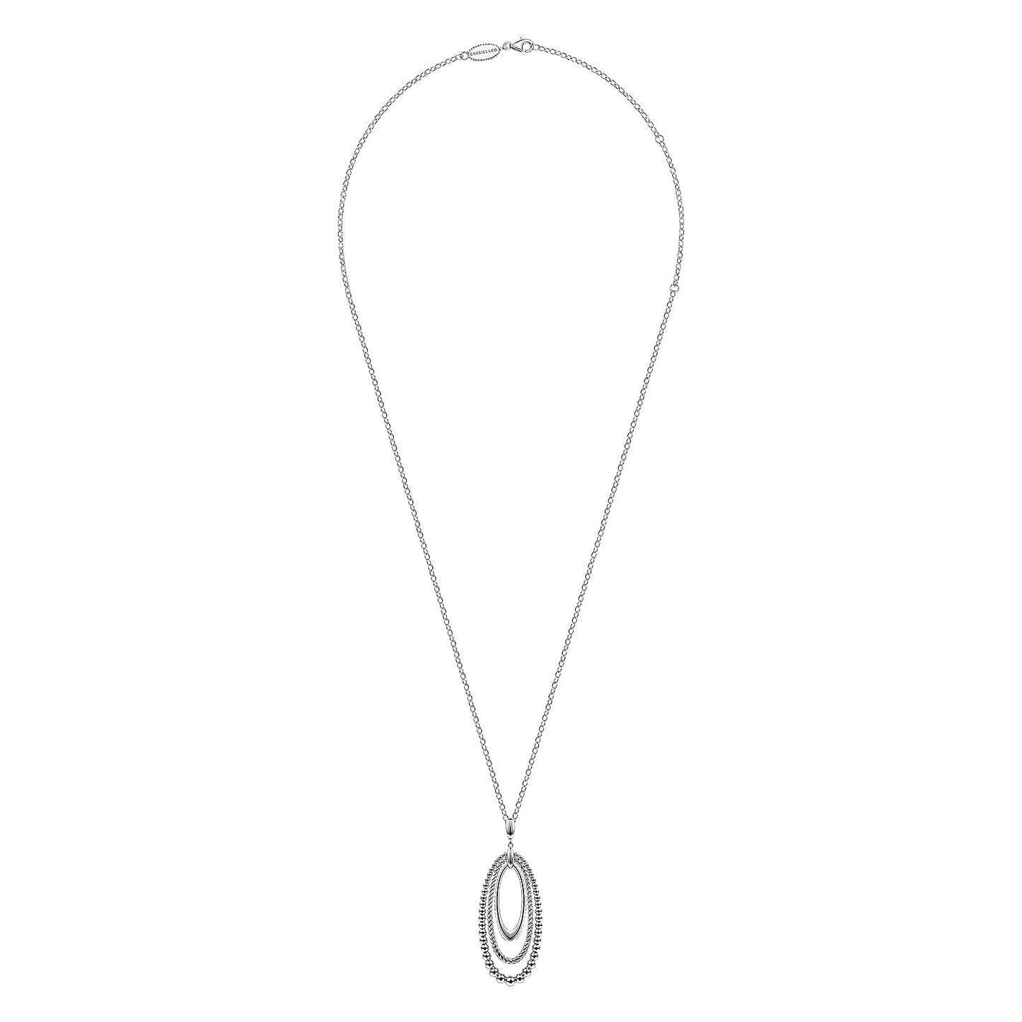 Sterling Silver Bujukan and Rope Circle Pendant Necklace - Warwick Jewelers