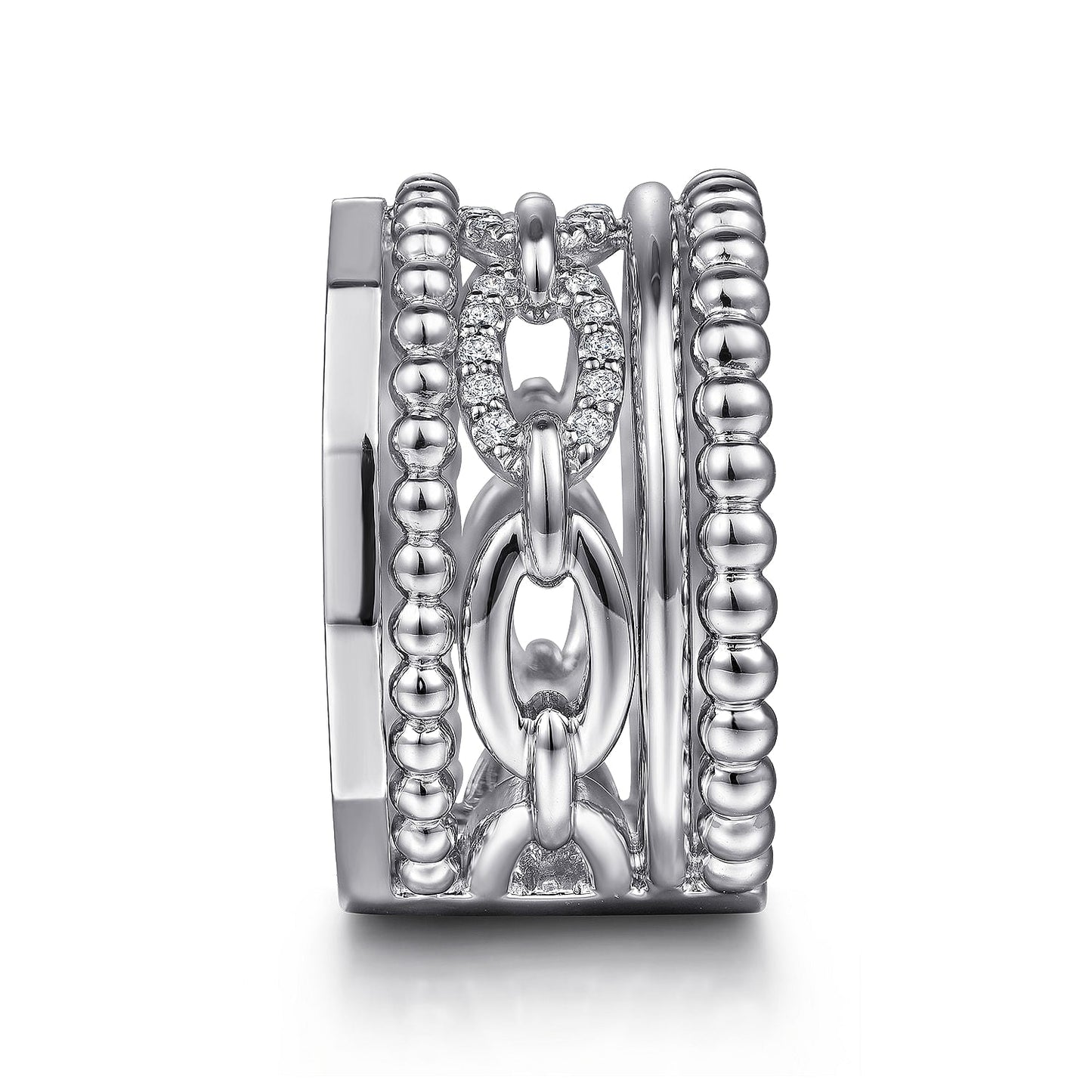 Sterling Silver Bujukan White Sapphire Easy Stackable Ring - Warwick Jewelers