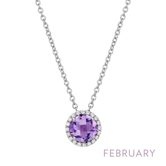 Sterling Silver February Birthstone Necklace - Warwick Jewelers
