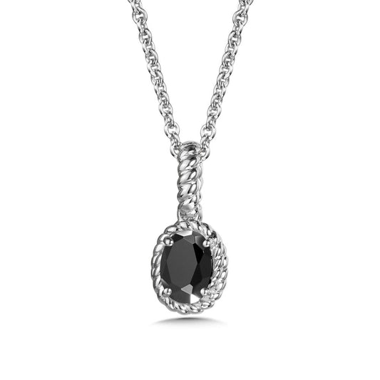 Sterling Silver Onyx Pendant - Warwick Jewelers