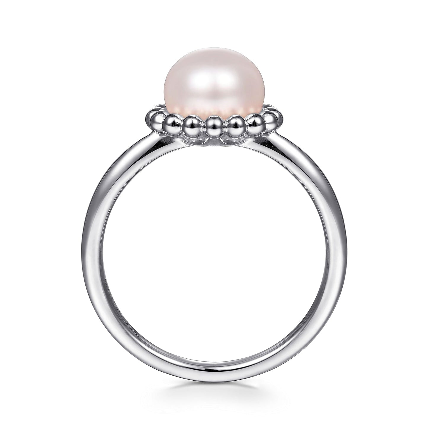 Sterling Silver Pearl Ring with Bujukan Beaded Halo - Warwick Jewelers