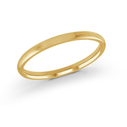 14K Yellow Gold 2mm Wedding Band