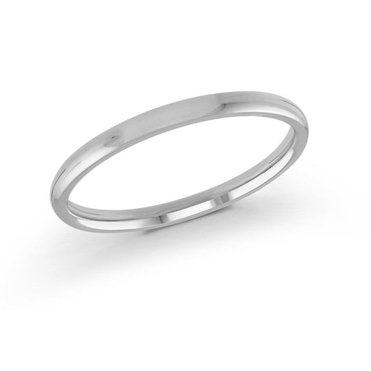 14K White Gold 2mm Wedding Band