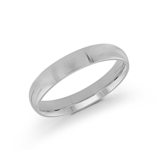 14K White Gold 4mm Wedding Band