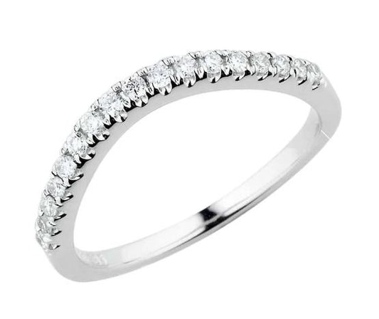 Curved Diamond Wedding Band