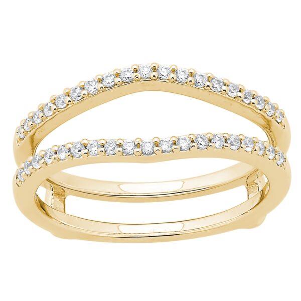 Yellow gold Solitaire Enhancer Ring