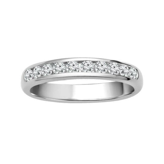 White Gold Diamond Channel Band