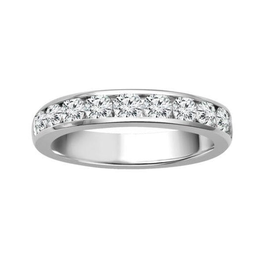 White Gold Diamond Channel Band