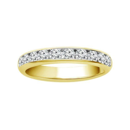 Yellow Gold Diamond Channel Band