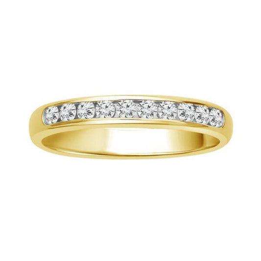 Yellow Gold Diamond Channel Band
