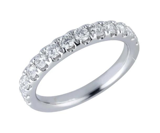 18K White Gold Straight Style Anniversary Band