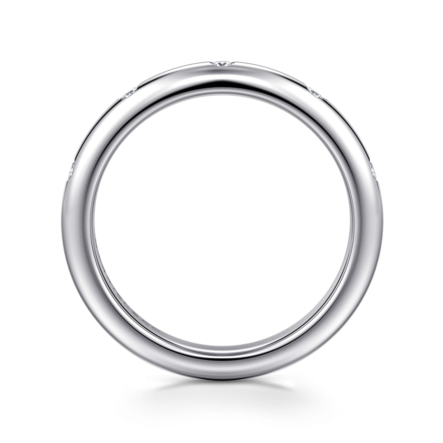 White Gold Flush Set 5 Stone Diamond Anniversary Band