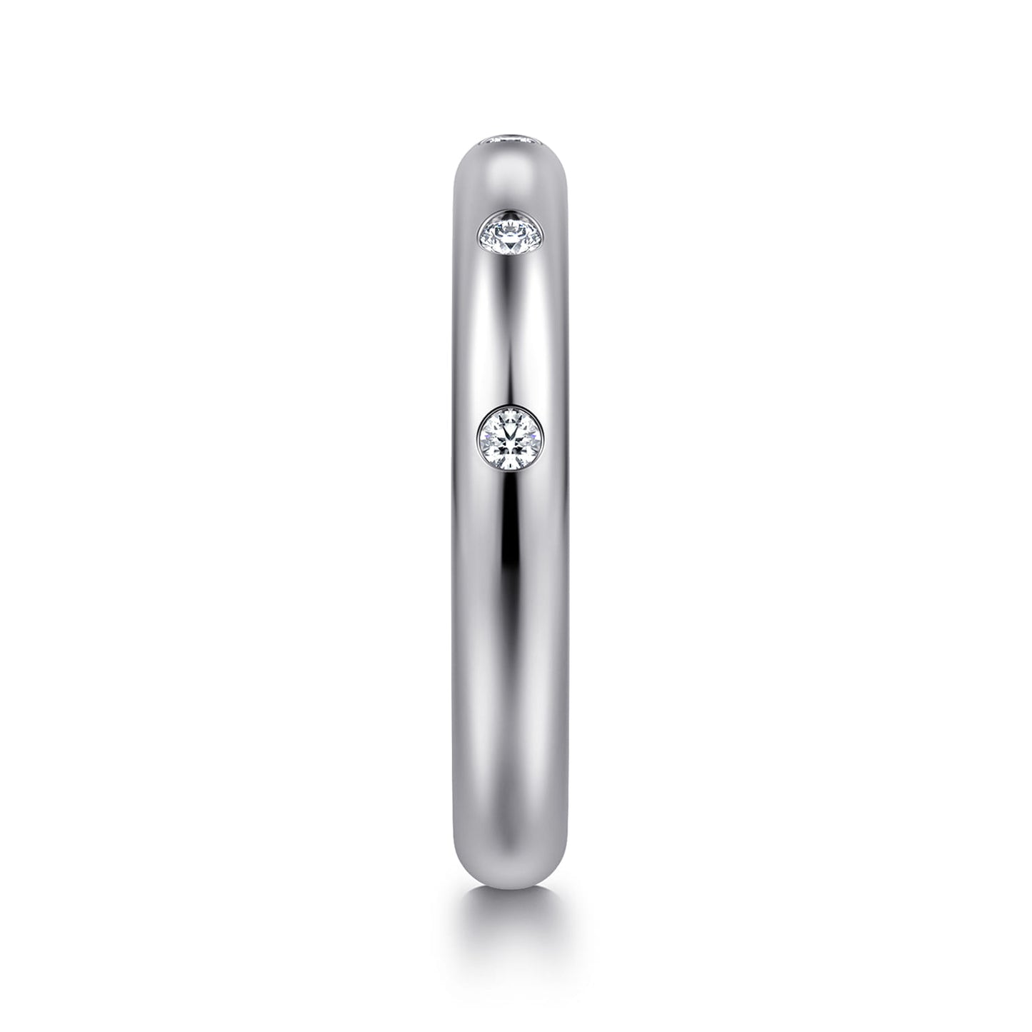 White Gold Flush Set 5 Stone Diamond Anniversary Band