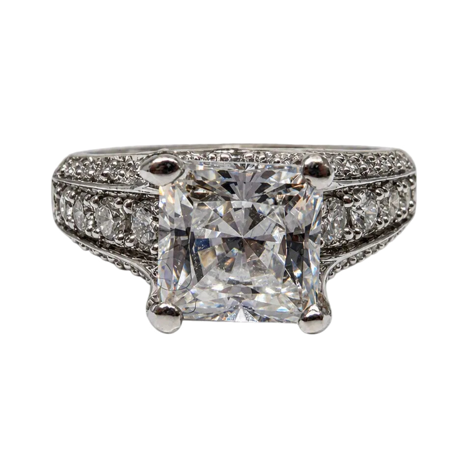 18K White Gold Semi Mount Engagement Ring