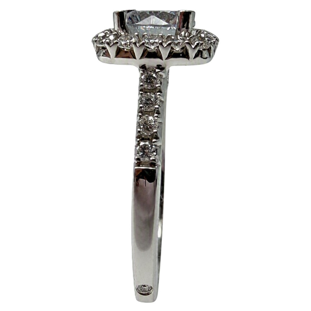 14K White Gold Diamond Semi Mount Engagement Ring