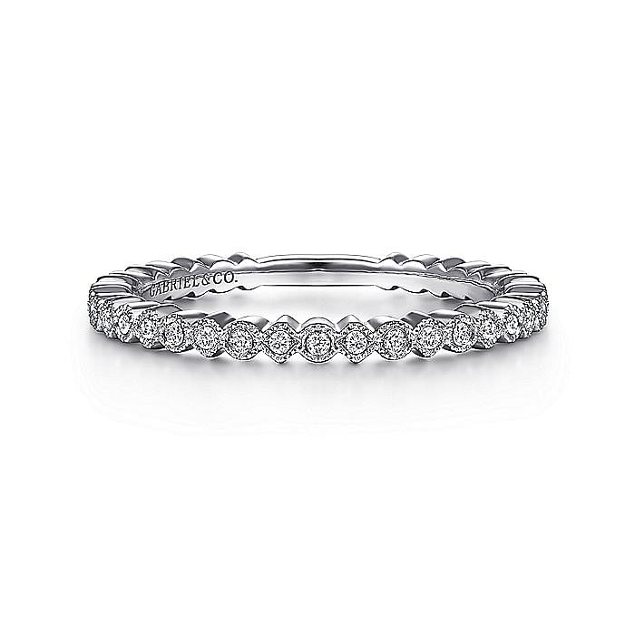 Scalloped Stackable Diamond Band