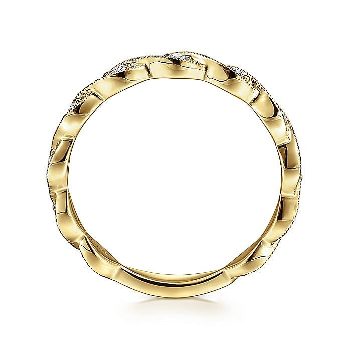 Twisted Diamond Stackable Ring