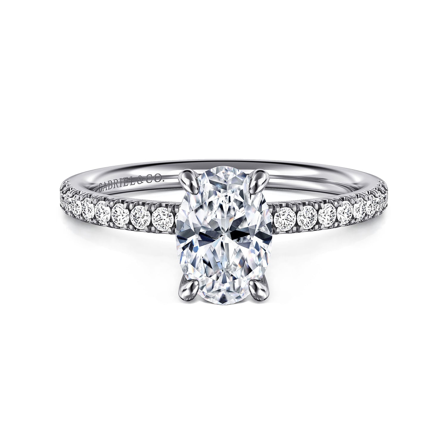 14k White Gold Diamond Engagement Ring - Warwick Jewelers