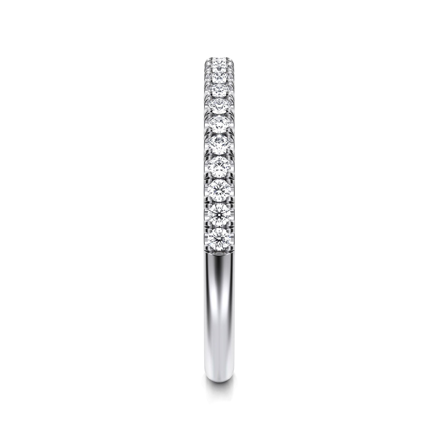 14K White Gold Diamond Wedding Band - Warwick Jewelers