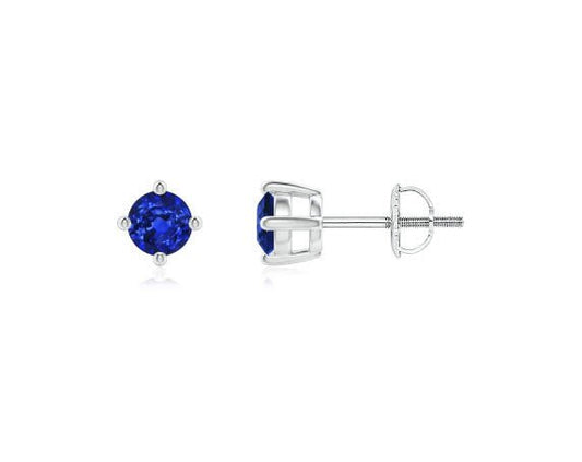 14K White Gold Sapphire Studs - Warwick Jewelers