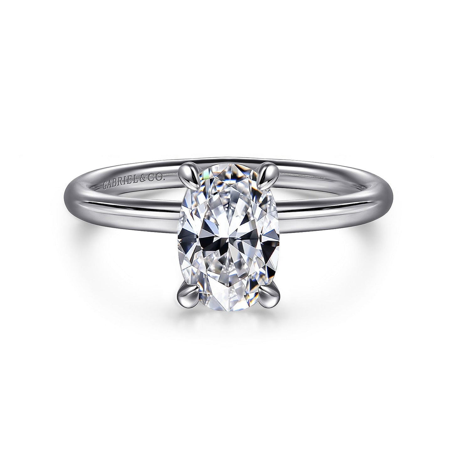 14K White Gold Solitaire Engagement Ring - Warwick Jewelers
