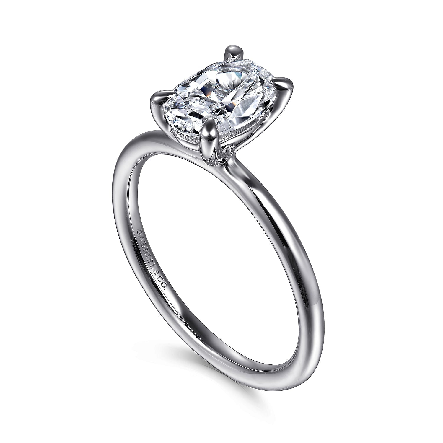 14K White Gold Solitaire Engagement Ring - Warwick Jewelers