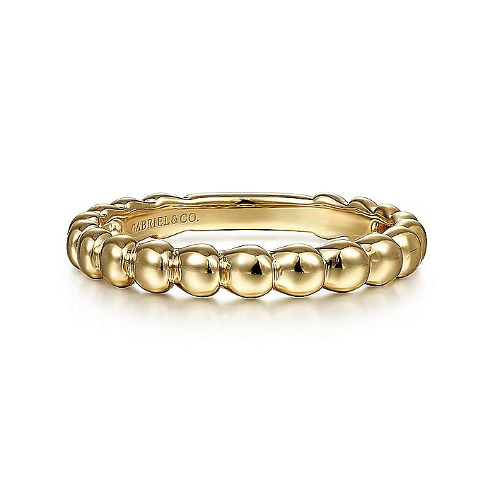 14K Yellow Gold Bujukan Bead Stackable Ring - Warwick Jewelers