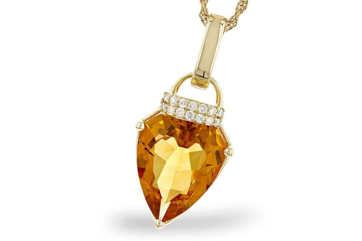 14K Yellow Gold Citrine Pendant - Warwick Jewelers