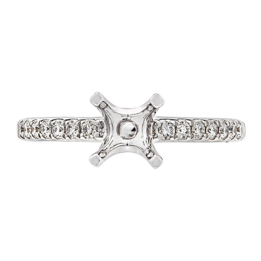 18k White Gold Diamond Engagement Ring - Warwick Jewelers