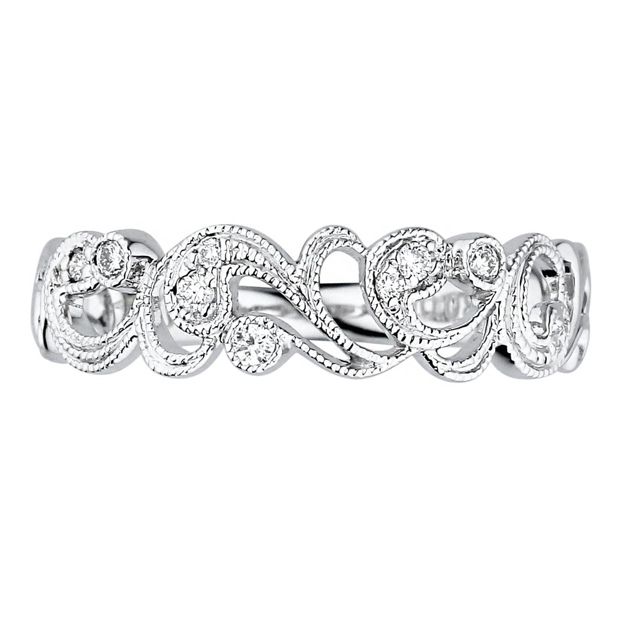 18k White Gold Free Form Ring - Warwick Jewelers